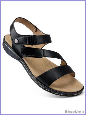 Women's Flat Sandals Open Toe Adjustable Ankle Strap Comfortable